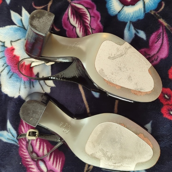 Via Spiga black patent leather slingback heels - Picture 4 of 8